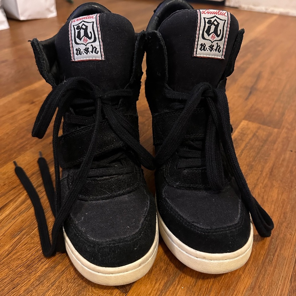 Ash Sneaker Wedges Black